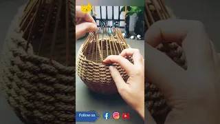 Weaving Basket | Handicraft Ideas from Jute #shorts #craft