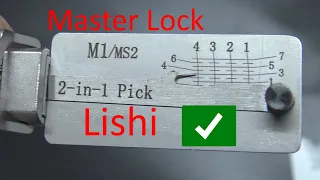 (451)Master Lock M1/MS2 Lishi Picking & Decoding a Padlock