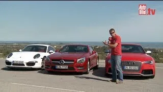 Audi RS 5, Porsche 911, Mercedes SL - A German trio