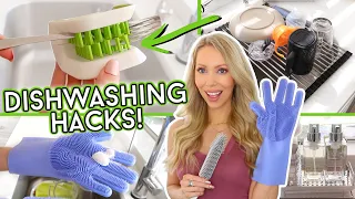 15 GENIUS DISHWASHING HACKS! Wash Dishes FASTER and EASIER!