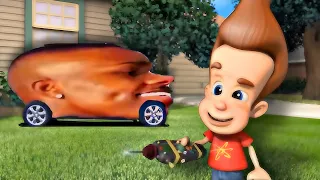 Jimmy Neutron turns a car into a DaBaby Convertible