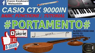 How to use Portamento function in Casio CTX 9000IN Keyboard