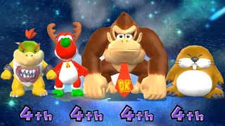 Mario Party 9 Minigame - BowserJr Vs Yoshi Vs Donkey Kong Vs Monty Mole