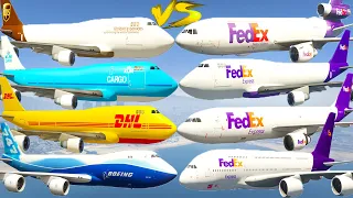 GTA V: Every Boeing 747 Cargo Airplanes VS Every FedEx Airplanes Best Crash and Fail Compilation