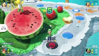 Mario Party Superstars #72 Luigi vs Wario vs Daisy vs Rosalina Tropical Island - Master CPU