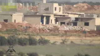 Уничтожение автомобиля ракетой TOW. Сирия. 2016