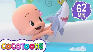 La canción del baño de Cuquín y más canciones infantiles de Cleo y Cuquin | Cocotoons