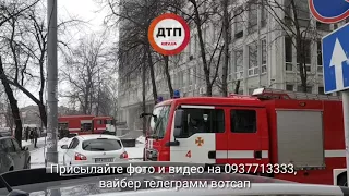 Киев пожар 19.2.18 Воздухофлотский 54 Севастопольская площадь задымление