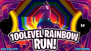 *FORTNITE* 100 Level Rainbow Fun Run (Made By fluffymunda)!!