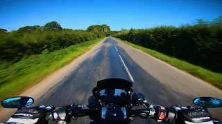 Motorcycle Ride POV ||  Exhaust Audio || Street Triple 765 RS || Not a Cloud in the Sky...(ツ)