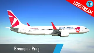X-Plane 11 | Bremen - Prag (EDDW - LKPR) | Boeing 737-800 | Czech Airlines | IVAO