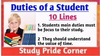 10 Lines on Duties of a Student in English| Few Lines on Duties of a Student |  StudyPrideCorner