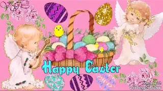 Красивое поздравление с Пасхой!Музыкальная открытка.Гифка.Happy Easter!