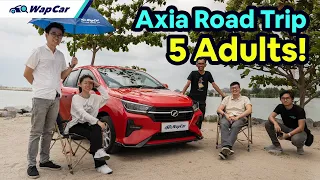 2023 Perodua Axia 1.0 AV Review in Malaysia! Five Adults Plus Luggage on ONE Full Tank? | WapCar