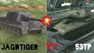 Jagdtiger vs 53TP head to head (wot blitz) #shorts
