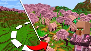 EU CONSTRUÍ A VILA DE CEREJEIRA QUE A MOJANG NÃO FEZ no MINECRAFT HARDCORE 1.20