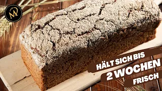 Kommissbrot - Roggenvollkorn Brot mit langer Haltbarkeit -  das Not Brot des Soldaten