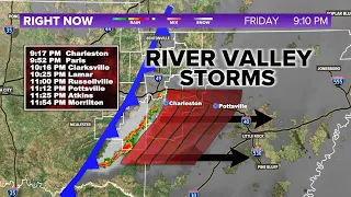 LIVE | Storms pushing east over the Arkansas River Valley