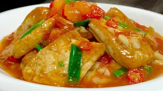 Fried tofu is a very popular method. It is crispy on the outside and te