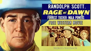 RAGE AT DAWN Free Western Movie Action in Color! Randolph Scott vs. Forrest Tucker! + Mala Powers!