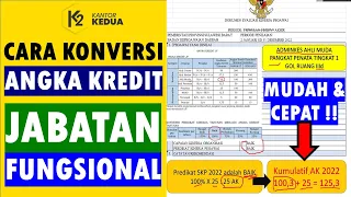 CARA KONVERSI ANGKA KREDIT JABATAN FUNGSIONAL TERBARU 2023