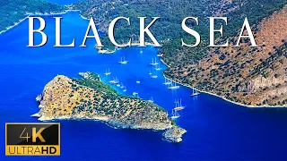 FLYING OVER BLACK SEA (4K UHD) - Relaxing Music With Spectacular Natural Video For Relaxation On TV