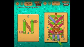 Wood Nuts & Bolts Puzzle - Level 11
