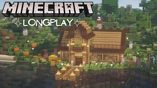 Minecraft Peaceful Longplay - Relaxing Adventure, Building an Easy Fishing Hut (No Commentary) 1.17