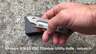 Nitecore NTK10 EDC Titanium Utility Knife cutter - knives.it