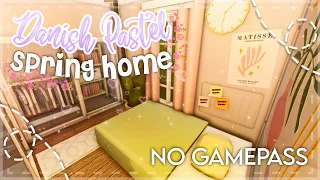 No Gamepass Danish Pastel Aesthetic Starter Spring House I Build and Tour - iTapixca Builds