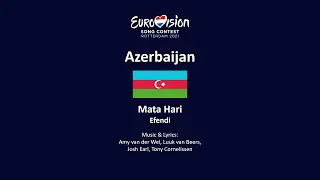 Eurovision 2021 - Azerbaijan - Mata Hari by Efendi - Lyric Video