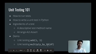 3.1 Testing — Unit testing 101 + how to test dataframes #CH4DS