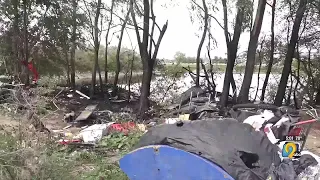 Fire spreads from homeless camp in Iowa City