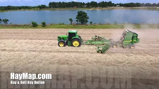 🚁 🚜 Rake & Bale with 1 Tractor-Extended‼️ 🌾