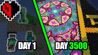 3500 Days in Half Hearted Hardcore Minecraft | FULL World Tour