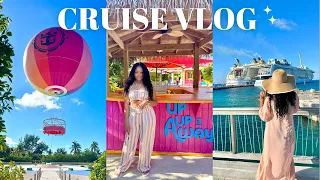 Odyssey of the Seas Cruise Vlog 🏝 Helium Air Balloon Ride at Cococay & Dinner at Wonderland! ✨