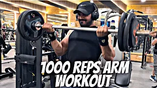 1000 reps arms workout 💪💪 try this challenge with your own risk😳