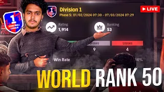 Top 50 Worldwide🔥 Rank Push🔴efootball mobile live #efootball