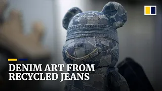 Chinese artist makes eco-friendly denim creations from old recycled jeans