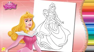 Coloring Disney Princess Aurora | #Shorts