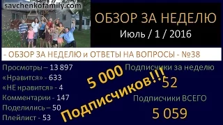 Обзор, Ответы на вопросы №38 5.000 подписчиков! САЛЮТЫ!! Многодетная семья Савченко