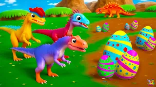 Dinos Egg Adventure | Epic Comedy Of T Rex and Dinosaurs - Toon Dinos