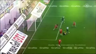 Grafite goal vs Bayern Munich (w/ English commentary)
