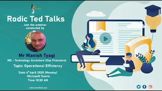 Rodic Ted Talks I  Operational Efficiency  I  Mr Manish Tyagi