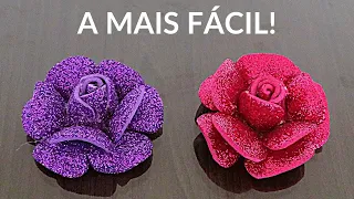 Como fazer rosa de EVA apenas com círculos (não precisa de molde!) |  Pricity