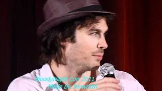 Ian Somerhalder What did you do?panel with Paul Wesley BloodyNight Con 2011 HD VIDEO CLOSE UP!! 2014