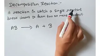 Decomposition reaction|| its type||class 10|| chemical reaction and equation