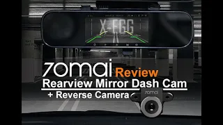 Xiaomi 70Mai Rearview Mirror Dashcam D04 + Reverse camera RC03 (Testing + installation)2019