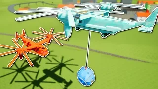 HELICOPTER WRECKING BALL BATTLE! - Brick Rigs Multiplayer Gameplay - Helicopter Battle!