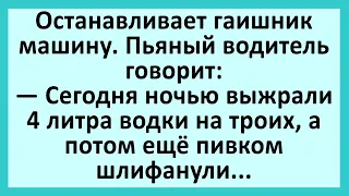 Останавливает гаишник пьяного водителя... Анекдоты смешные до слез! Юмор! Приколы!